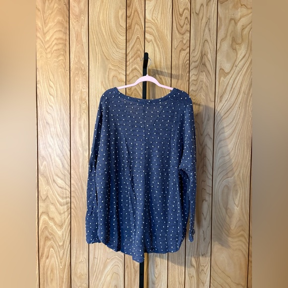 Navy Polka Dot Button-Front Cardigan - Picture 3 of 3